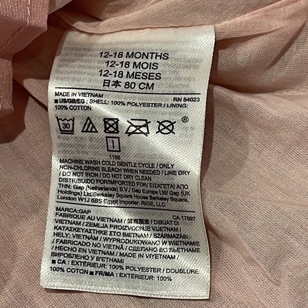 Girls Gap Pink Dress Size 12-18 months